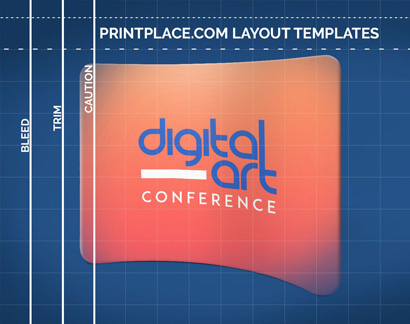Curved Tension Pop-Up Display Layout Templates